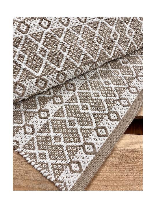 Koulis Carpets Σετ Καλοκαιρινά Χαλιά Κρεβατοκάμαρας Βαμβακερά Καφέ 0018-00001-070 3τμχ