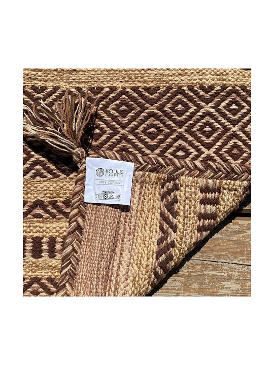 Koulis Carpets Σετ Καλοκαιρινά Χαλιά Κρεβατοκάμαρας Βαμβακερά Μπεζ 0018-00010-070 3τμχ