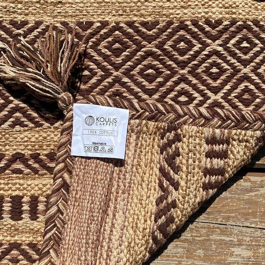 Koulis Carpets Σετ Χαλιά Κρεβατοκάμαρας Βαμβακερά Μπεζ 0018-00010-070 3τμχ