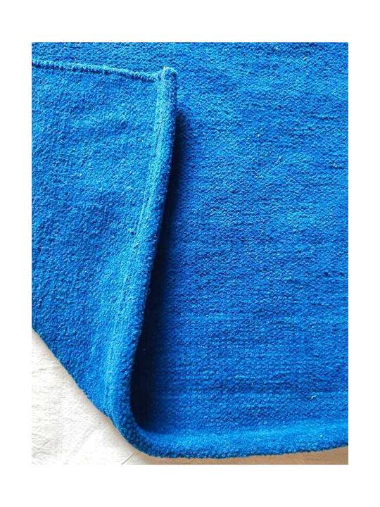 Koulis Carpets Summer Cotton Bedroom Rugs Set Blue 0018-00036-070 3pcs
