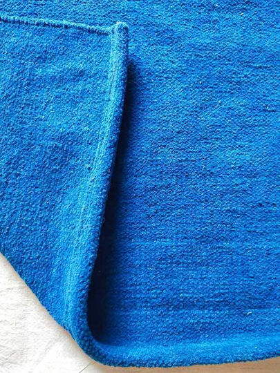 Koulis Carpets Σετ Καλοκαιρινά Χαλιά Κρεβατοκάμαρας Βαμβακερά Μπλε 3τμχ