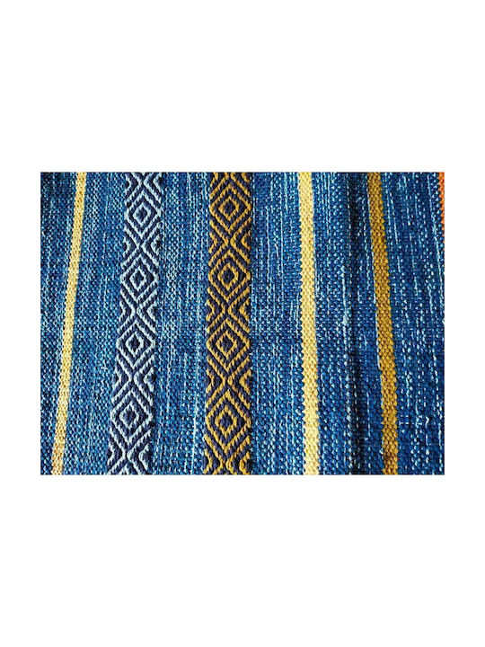 Koulis Carpets Σετ Καλοκαιρινά Χαλιά Κρεβατοκάμαρας Βαμβακερά Μπλε 0018-00006-070 3τμχ