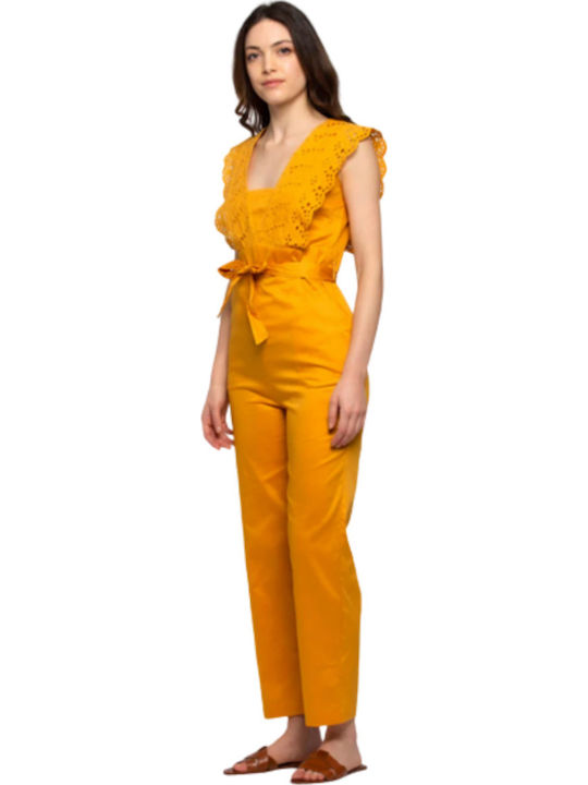Women's Sleeveless One-piece Suit Orange