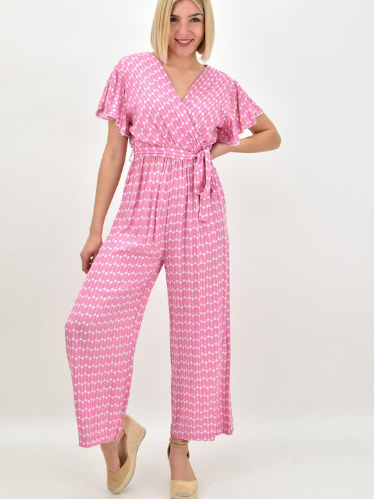 Damen Einteiler Anzug Rosa