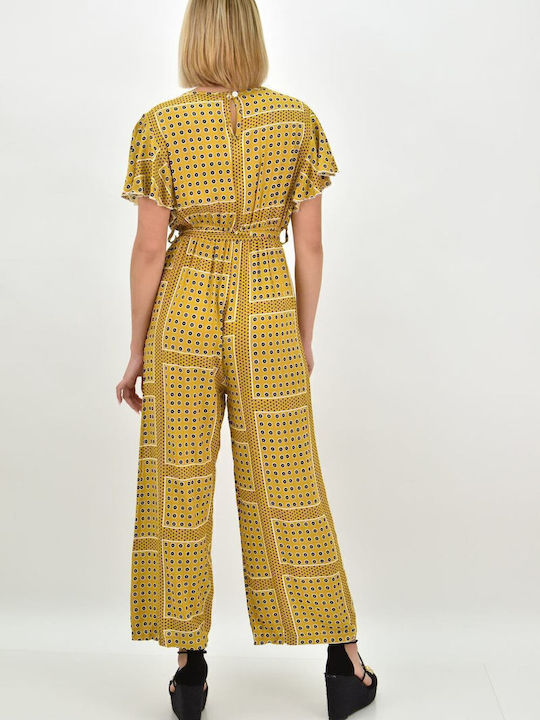 Women's Sleeveless One-piece Suit Yellow