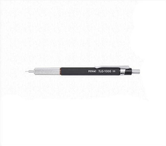 Penac Creion Mecanic Pentru Desenare Metalic 0.5mm Cu Radiergumă Negru