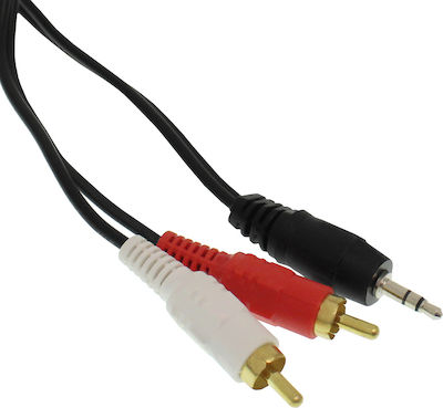 3.5mm male - RCA male Cable Black 1.5m (101370)