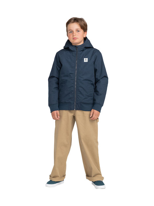 Kids' Casual Jacket Short with Hood Navy Blue