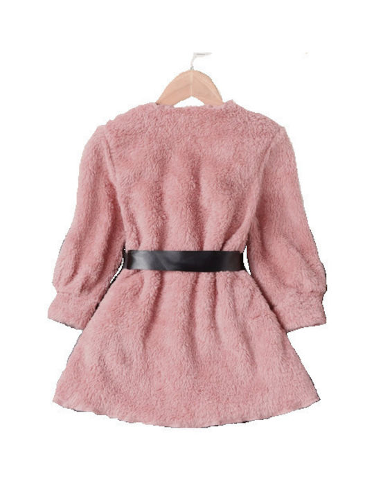 Tatu Moyo Girls Fur Coat Pink