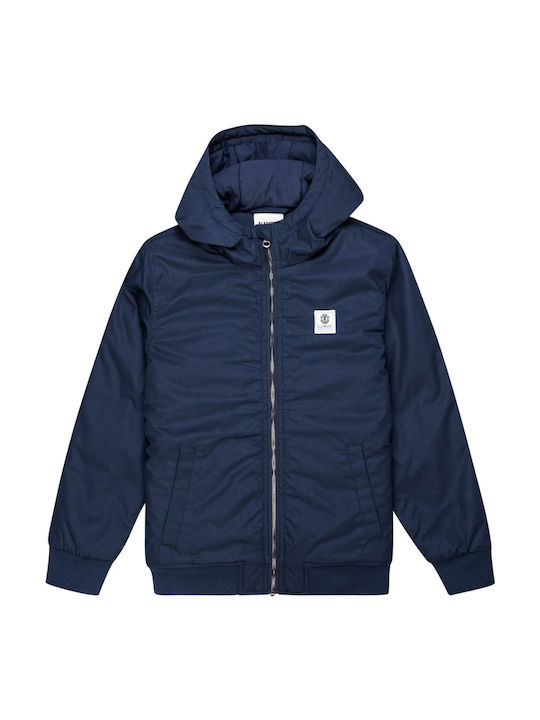 Kids' Casual Jacket Short with Hood Navy Blue