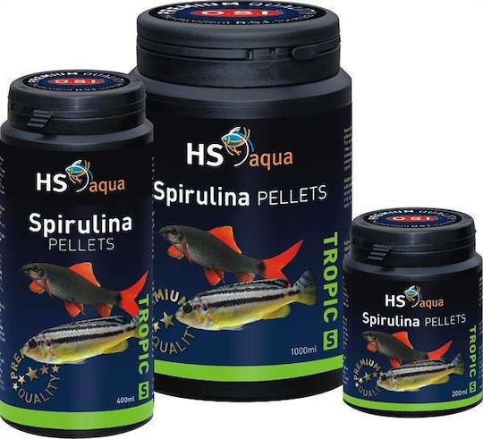 HS Aqua Τροφή για Τροπικά Ψάρια σε Κόκκους με Σπιρουλίνα 200ml