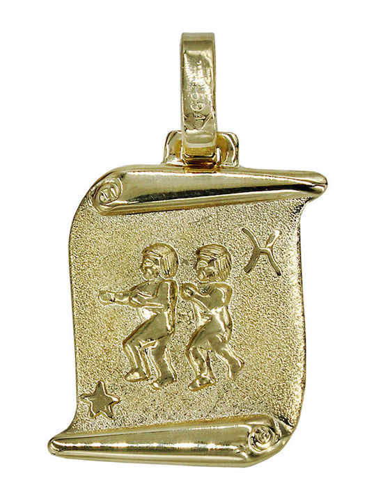 Roloi Kaliamanis Anhänger Kinder Amulett mit Kette aus Gold 14K ZP1001