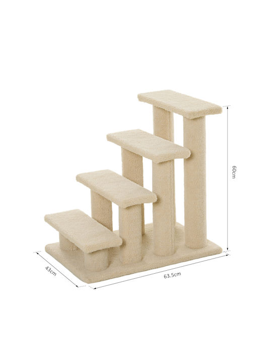 Pawhut Scratching Post Cat Trees Beige 30x30cm