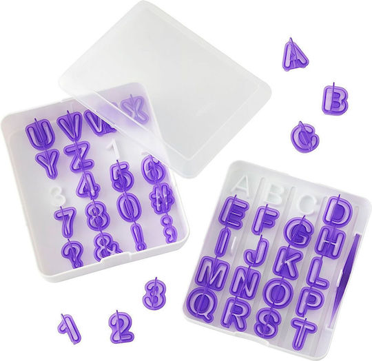 Wilton Kunststoff-Ausstechformen Englisches Alphabet Zahlen & Symbole Set 40 Stück 018.08.903