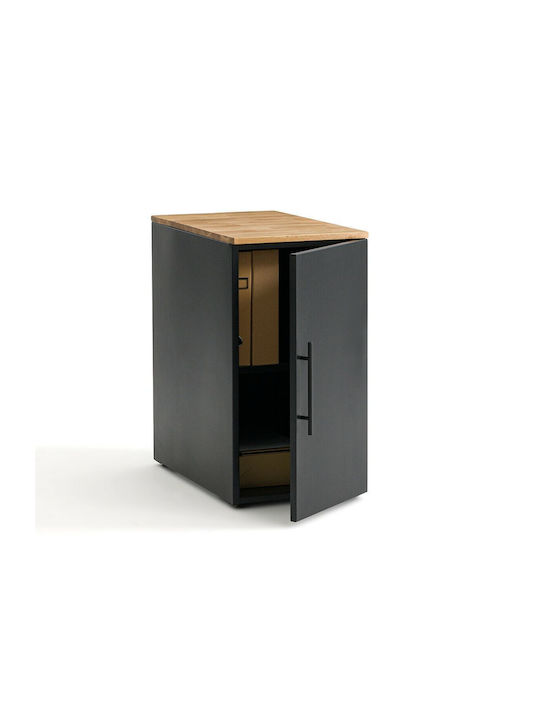 Office Storage Metal Cabinet Oak L70xW40xH75cm