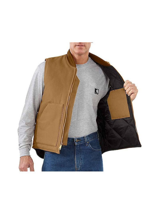 Sleeveless Jacket Brown