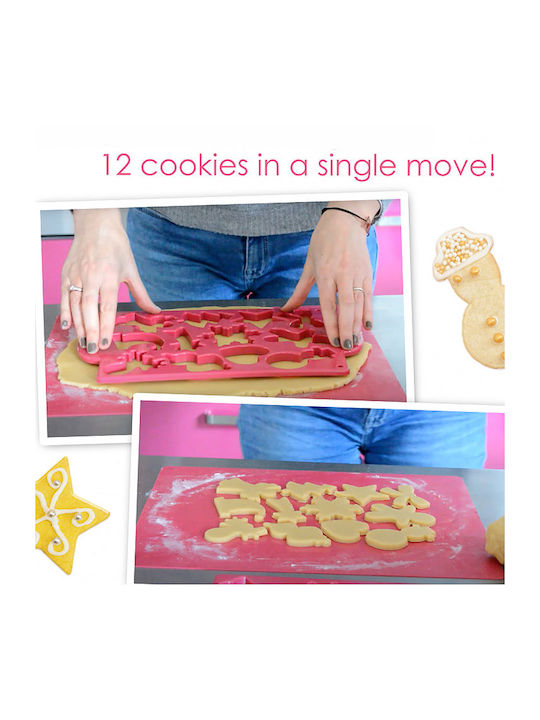 Scrap Cooking Christmas Sweets Pan/Mold Plastic Red L7xW5cm.