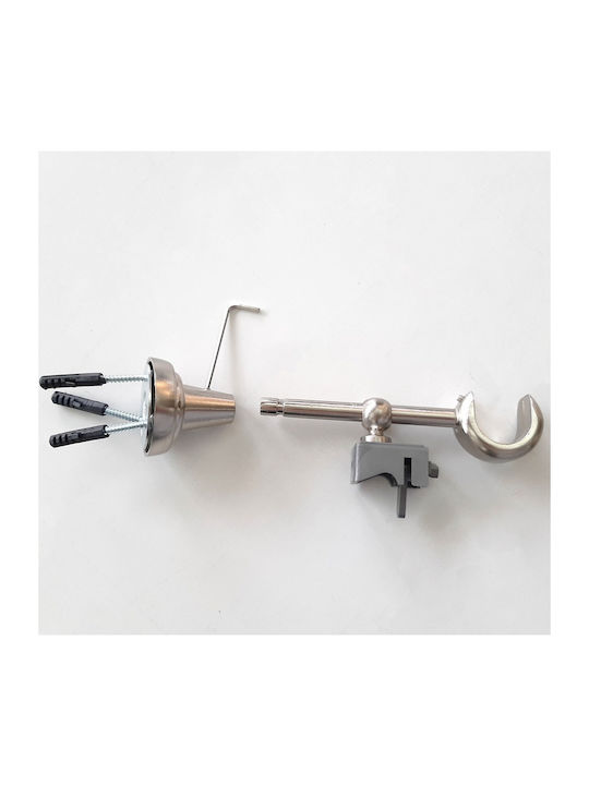 Import Hellas Metallic Curtain Pole No5 Single Φ25mm 120cm Bronze