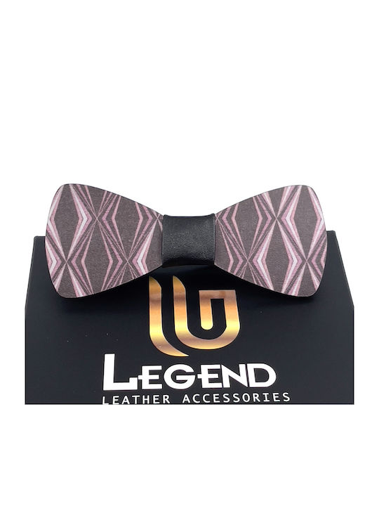 Legend Accessories Wooden Bow Tie Purple COLORFULL