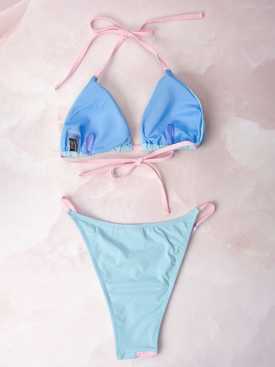 The Lady Bikini-Set Hohe Taille Hellblau