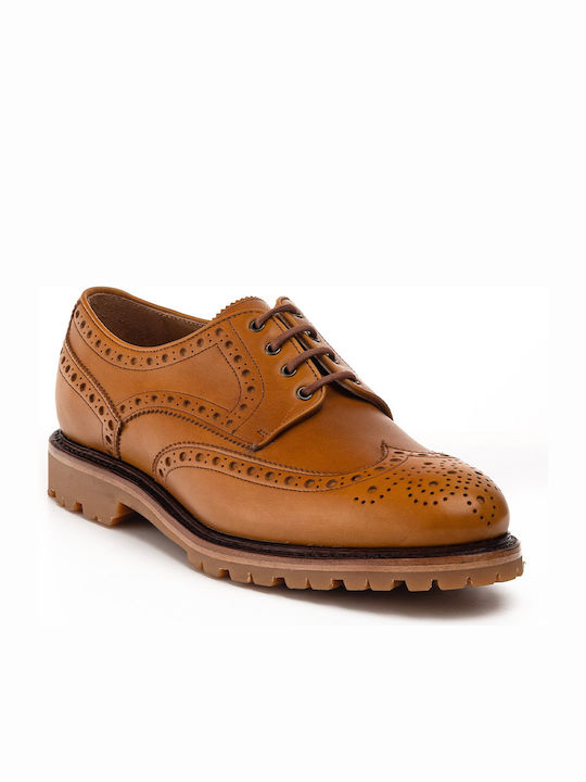 Perlamoda Leder Herren Oxfords Tabac Braun