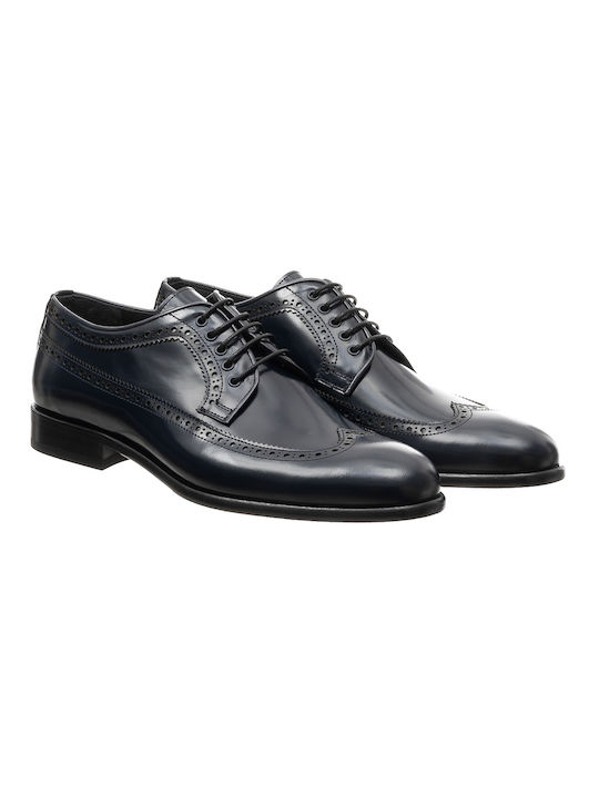 Perlamoda Men's Leather Oxfords Blue