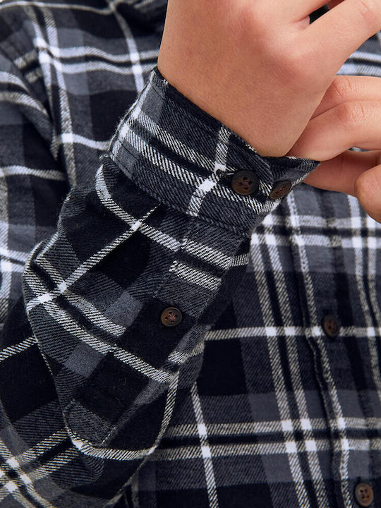 Kids Checked Shirt Blue