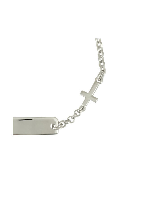 Kiriakos Gofas Kids Bracelet ID from Silver with Stones