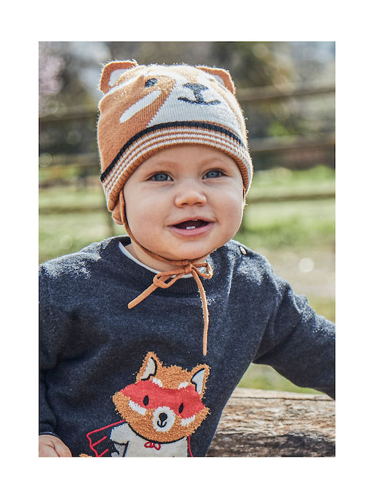 Mayoral Kids Beanie Knitted Beige