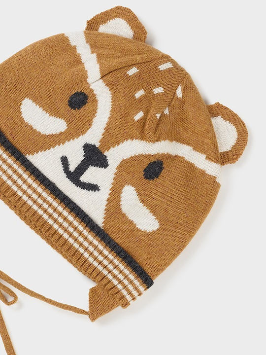 Kids Beanie Knitted Beige