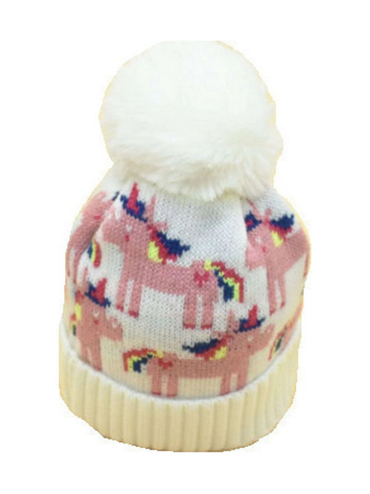 Kinder Mütze Gestrickt Beige