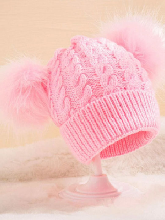 Kinder Mütze Gestrickt Rosa