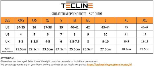 Tecline Μποτάκια Κατάδυσης 5mm