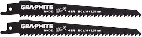 Graphite 56H042 Jig Saw Blades for Wood 150mm 2 Pieces