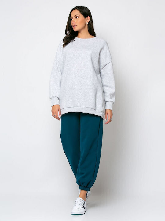 Ψηλόμεσο Παντελόνι Φόρμας με Λάστιχο Fleece Μαύρο