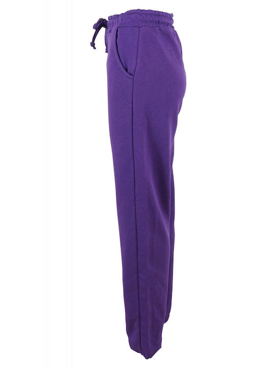 G Secret Pantaloni de trening pentru femei cu cauciuc Violet