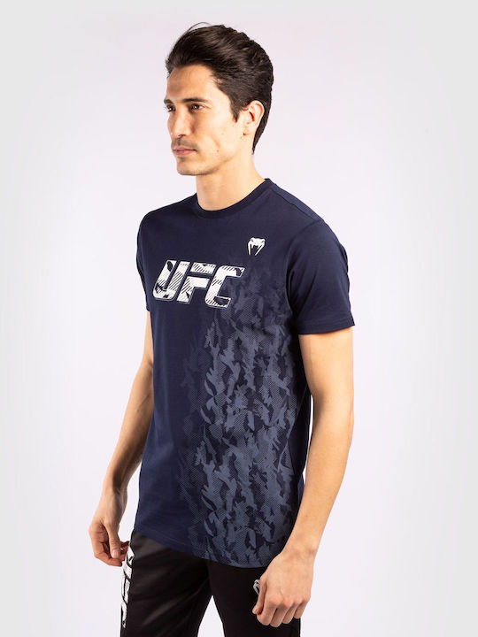Venum Herren Kurzärmlig T-Shirt VNMUFC-00052-018 für MMA Blau