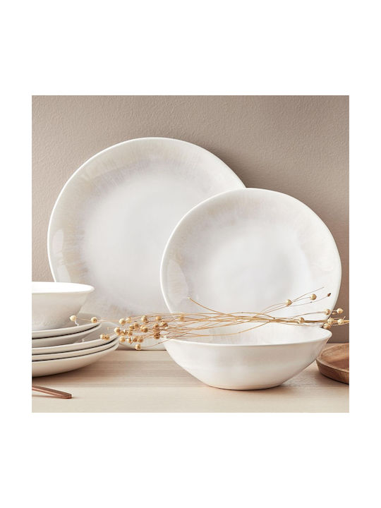 Butlers Atlantis Bol Servire Rotund Ceramic Bej cu Diametru 19 cm