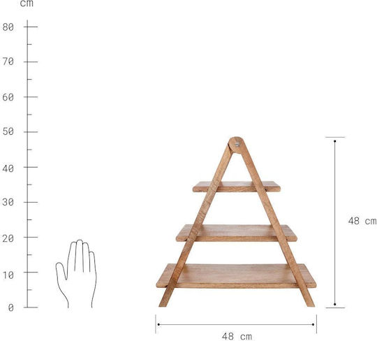 Butlers Wooden Dessert Tower Stand Brown