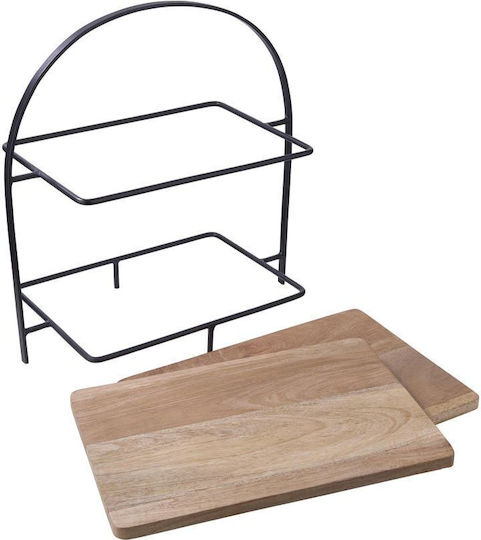 Butlers Ξύλινη Εταζέρα Καφέ Ø45xY45cm Π45xΜ45xΥ45cm