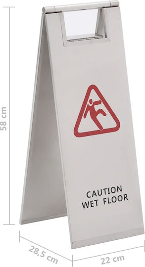 vidaXL Sign Slippery Floor 22x28.5cm.