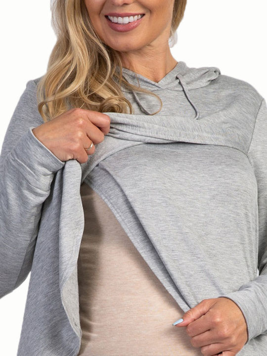 Queen Mother Maternity Top Gray