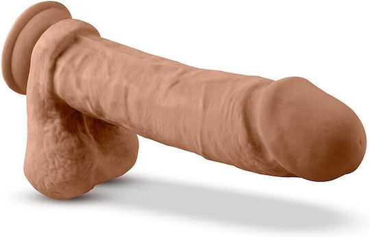Dr. Skin Glass Dildo with Balls and Suction Cup Brown 23cm