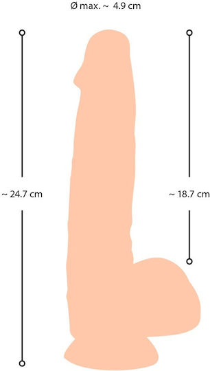 Nature Skin Dildo Realistisches Dildo mit Hoden und Saugnapf 25cm