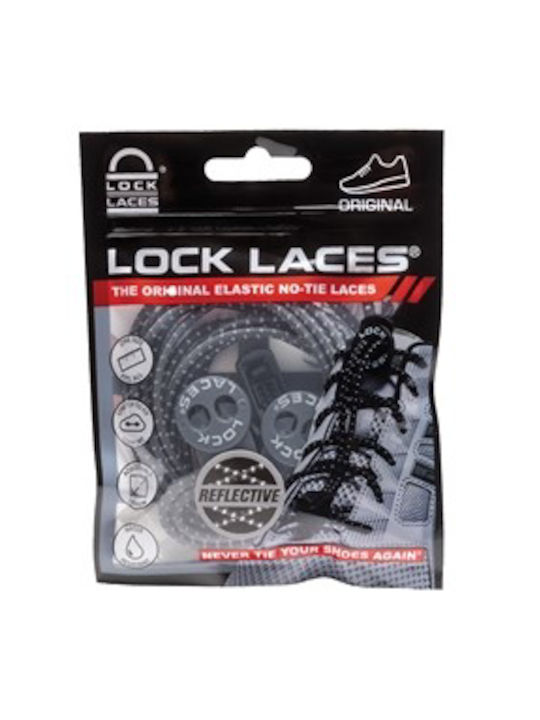 Lock Laces Κορδόνια Παπουτσιών Ελαστικά Γκρι 2τμχ 122cm