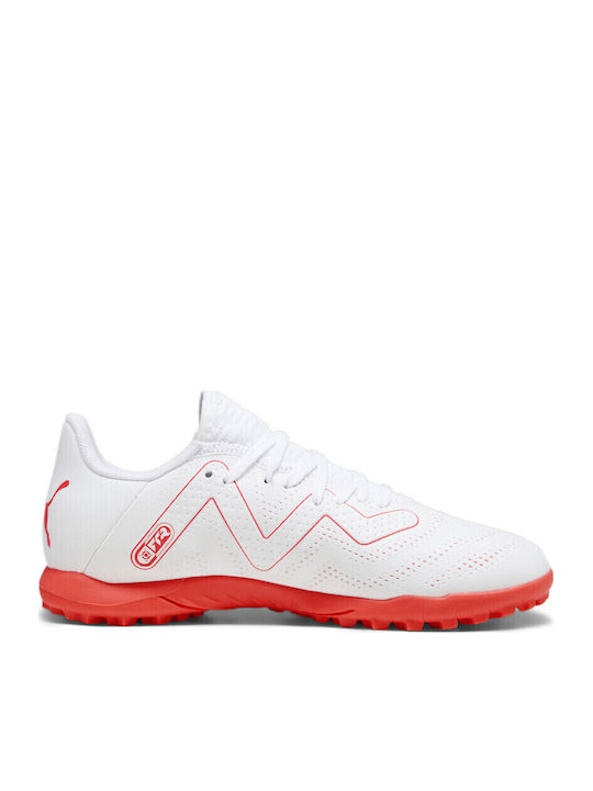 FUTURE PLAY TT Kids Turf Soccer Shoes White-Fire Orchid