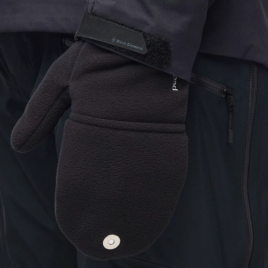 Black Diamond Γάντια Ορειβασίας Mittens με Αντιανεμική Προστασία Μαύρα