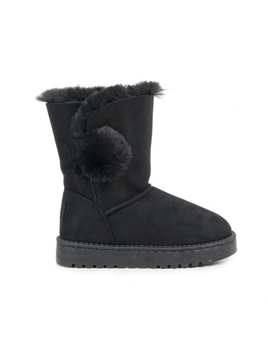 Piazza Shoes Kids Suede Boots Black