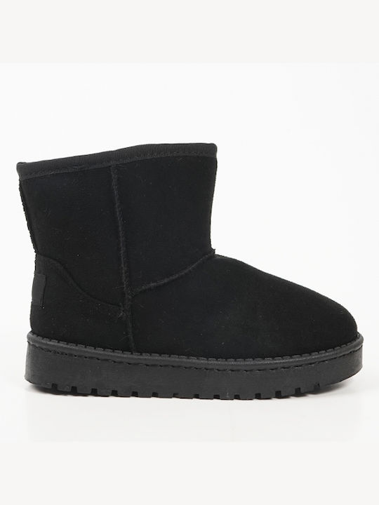 Kids Suede Boots Black