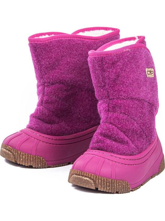 Ghete de Zăpadă Copii cu Velcro Fuchsia